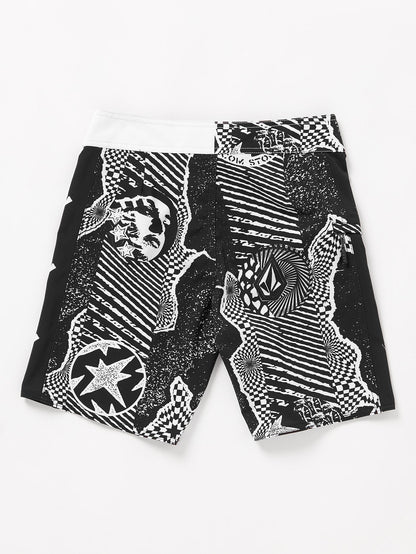 Lido Iconic Mod Boardshort - BLACK WHITE - (KIDS)