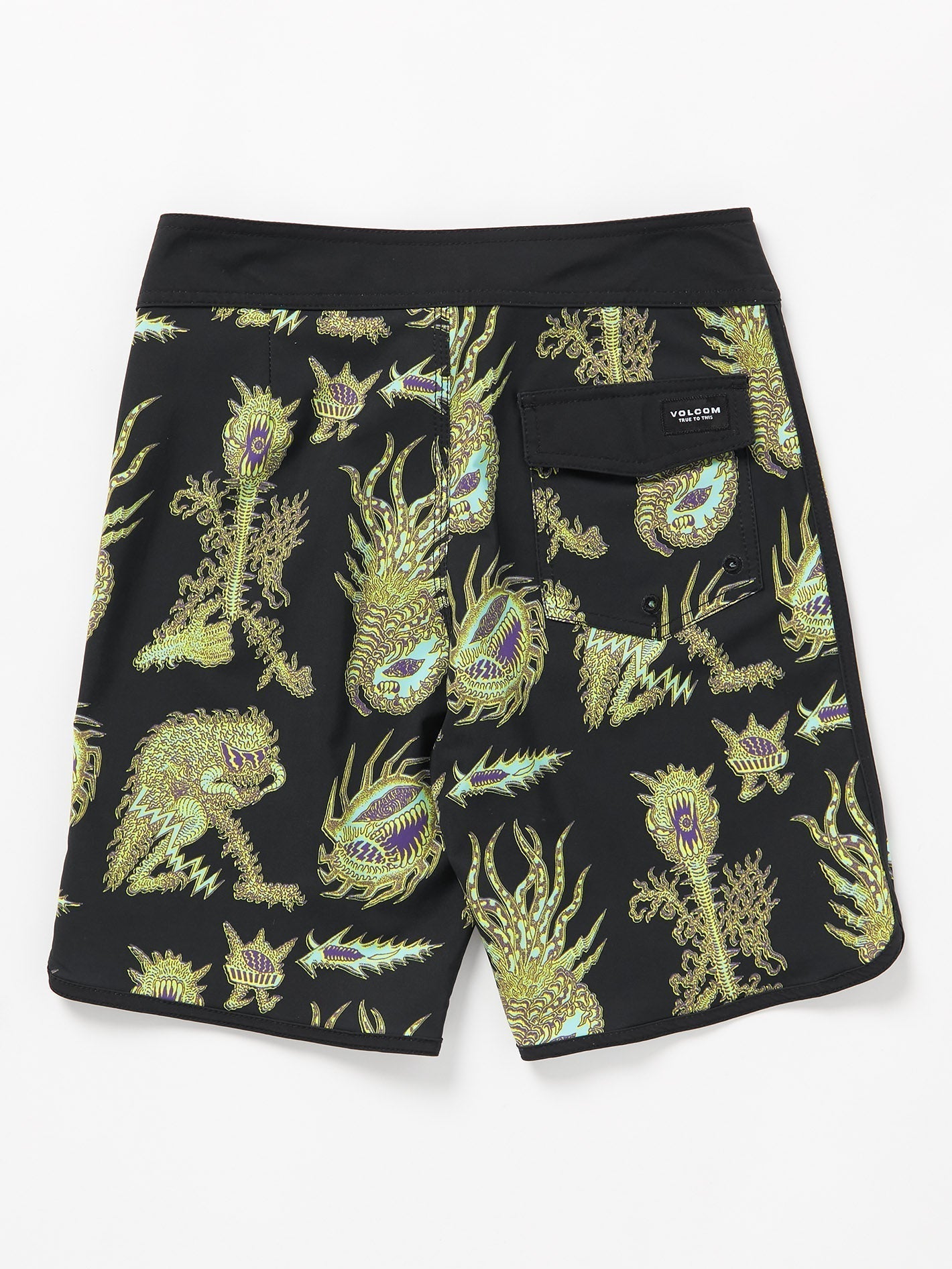 Tetsunori Mod Scallop Boardshort - BLACK - (KIDS)