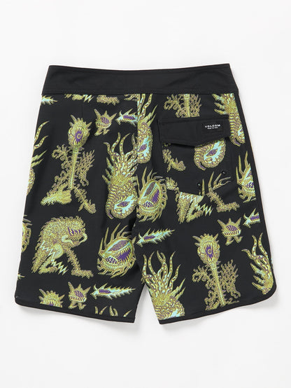 Tetsunori Mod Scallop Boardshort - BLACK - (KIDS)