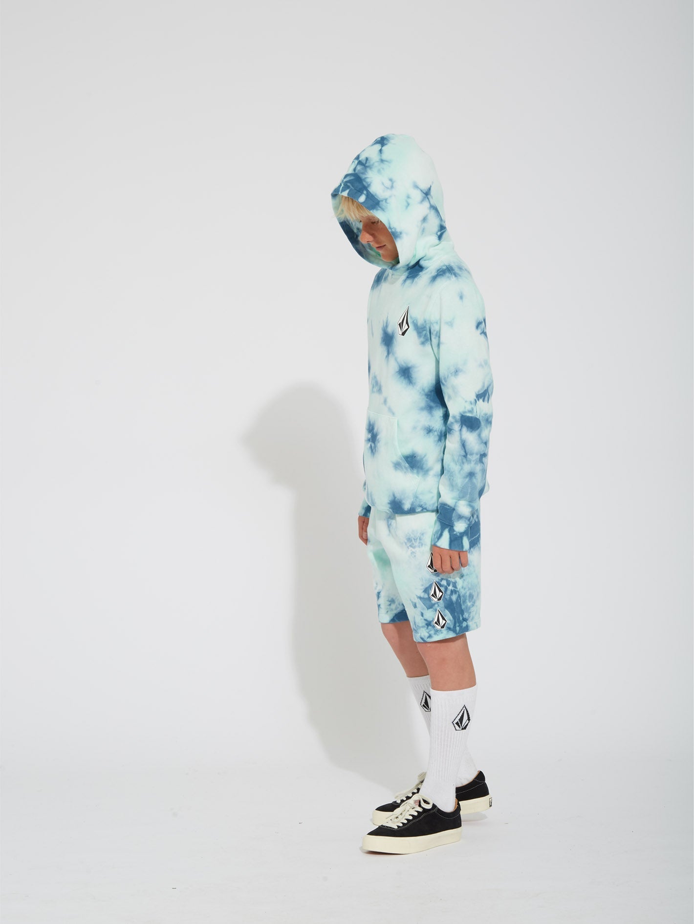 Iconic Stone Plus Fleece Short - TEMPLE TEAL - (KIDS)