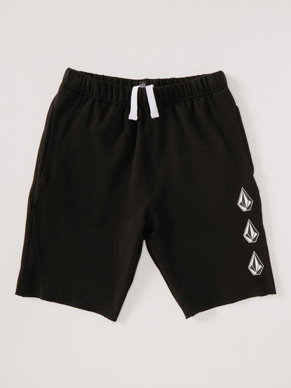Iconic Stone Fleece Short - BLACK - (BOYS)