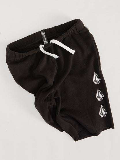 Iconic Stone Fleece Short - BLACK - (BOYS)