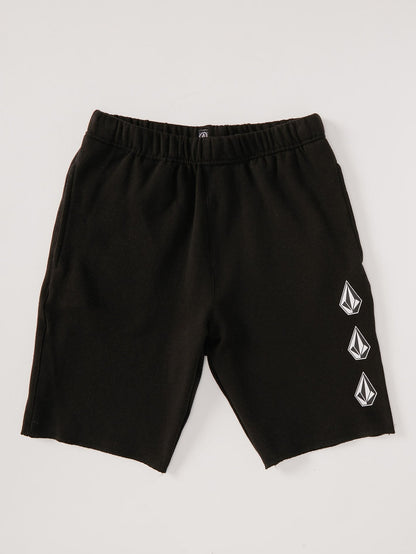 Iconic Stone Fleece Short - BLACK - (BOYS)