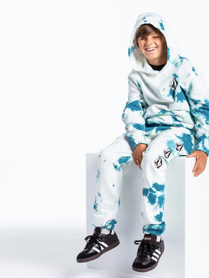 Iconic Stone Fleece Jogger - LIME TIE DYE - (BOYS)