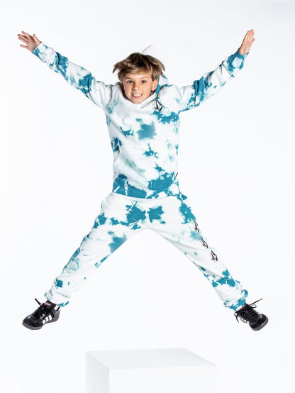 Iconic Stone Fleece Jogger - LIME TIE DYE - (BOYS)
