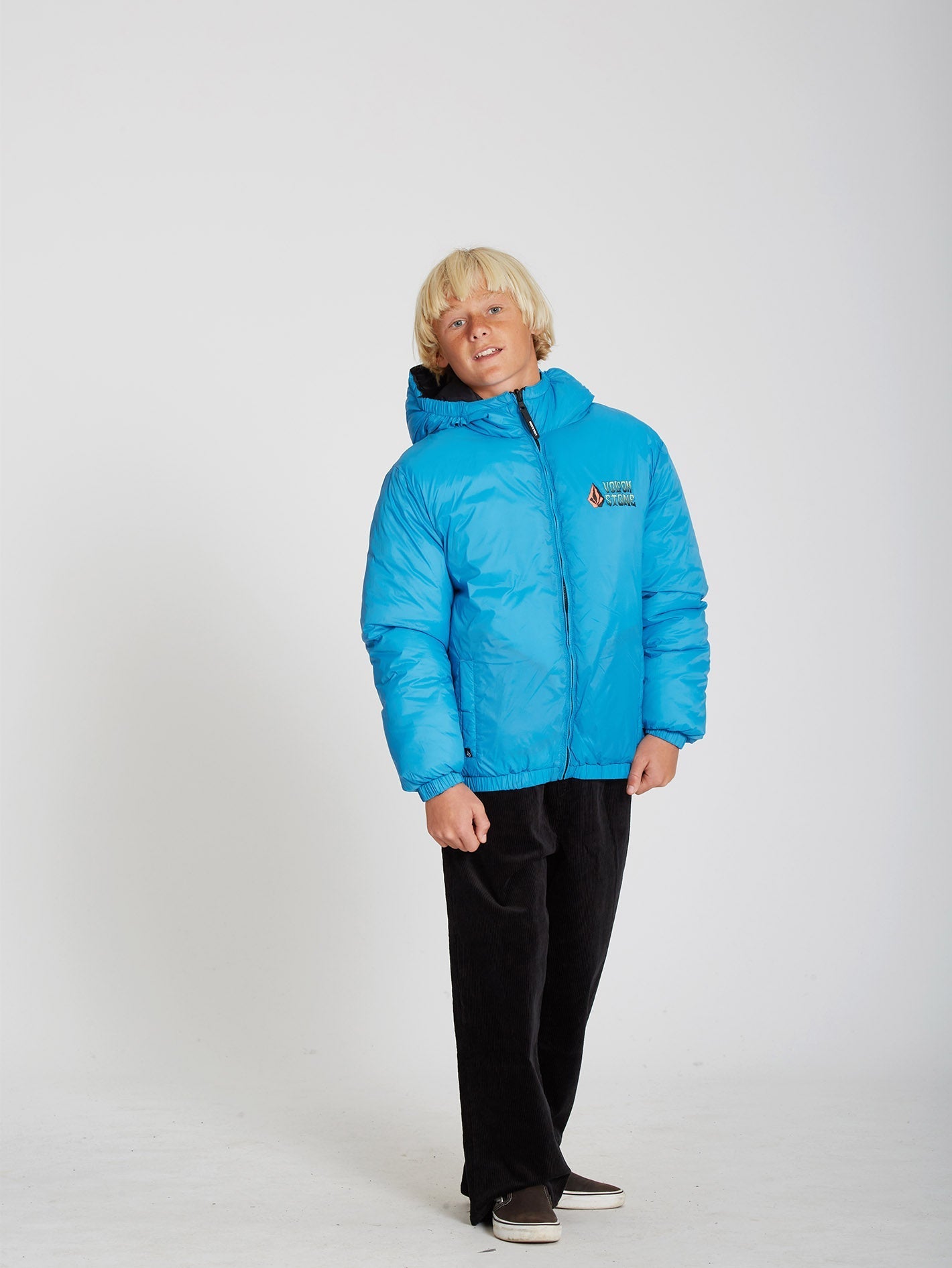 Iconic Stoned Jacket (Reversible) - BLACK - (KIDS)