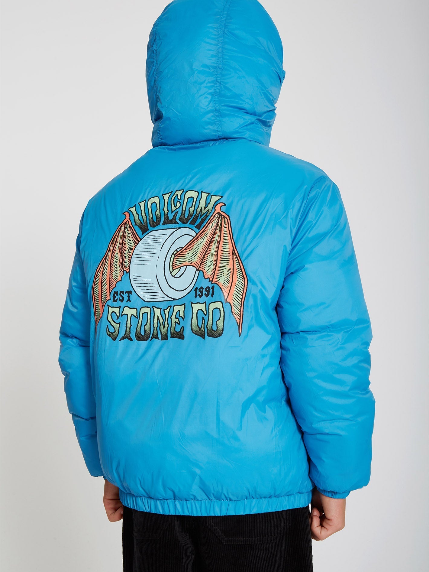 Iconic Stoned Jacket (Reversible) - BLACK - (KIDS)