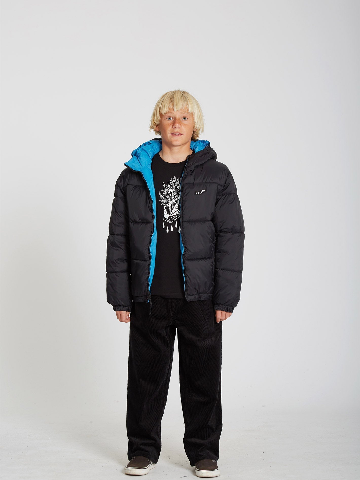 Iconic Stoned Jacket (Reversible) - BLACK - (KIDS)