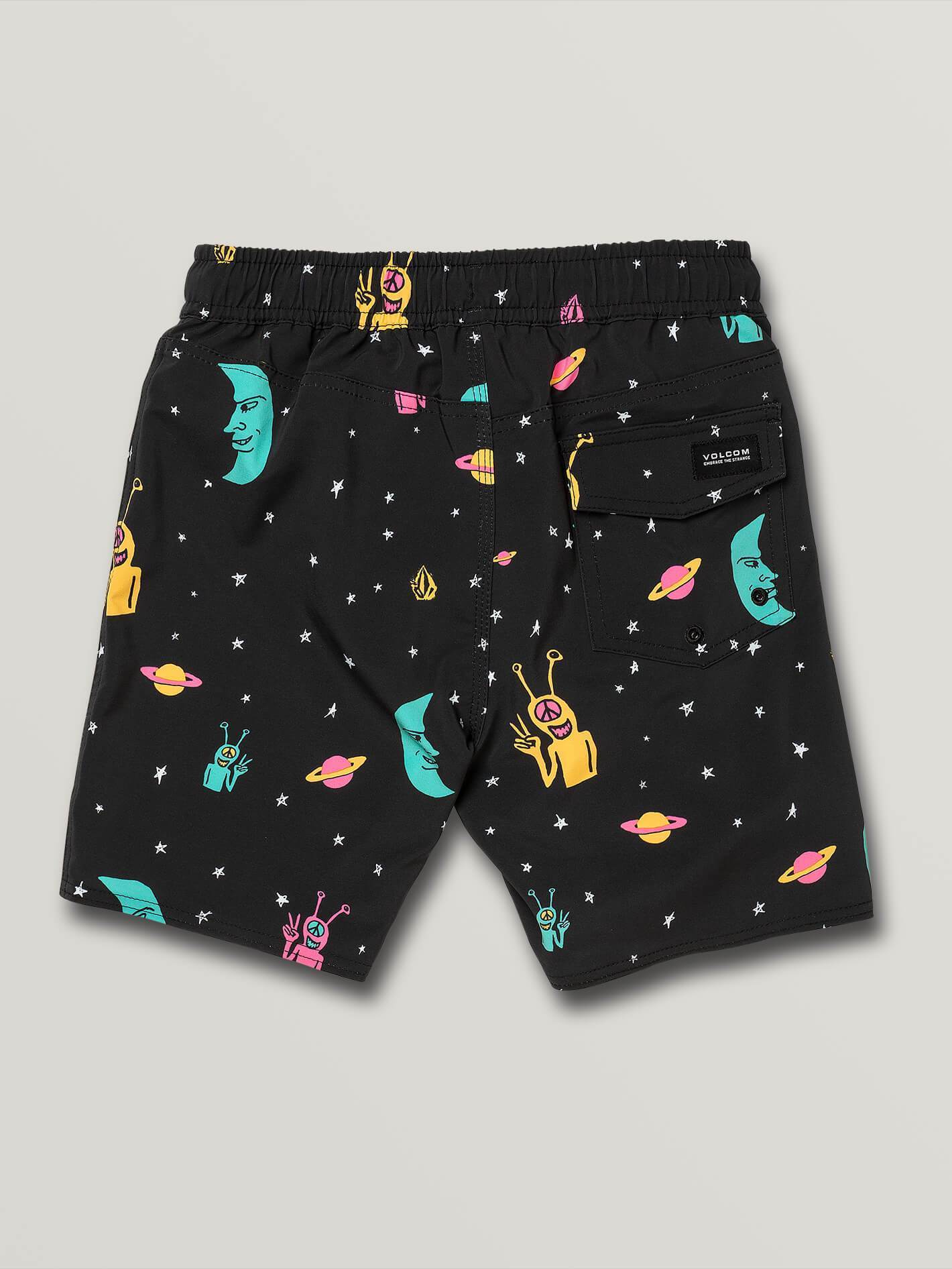 Space Alien Ew Trunk Boardshort - Black (Kids)