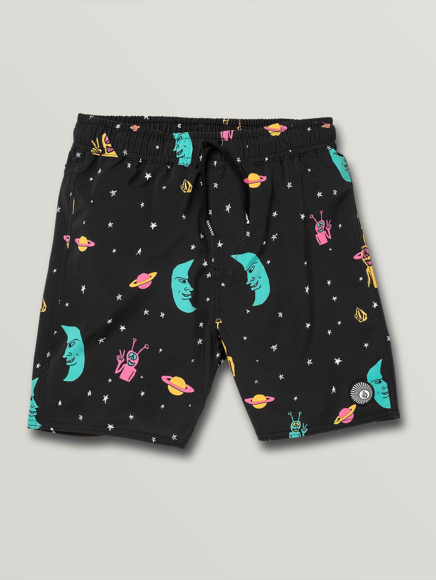 Space Alien Ew Trunk Boardshort - Black (Kids)