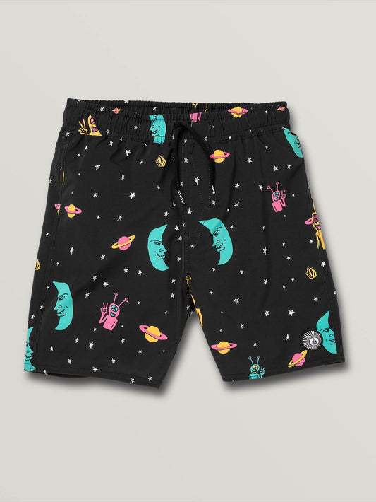 Space Alien Ew Trunk Boardshort - Black (Kids)
