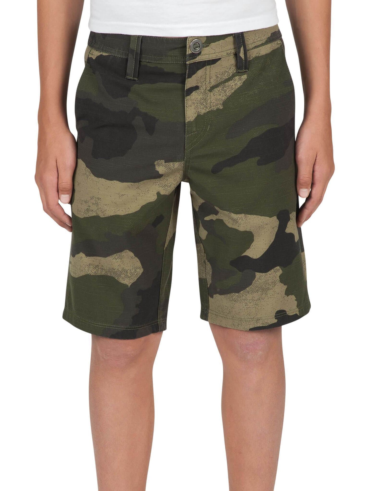 Big Boys Surf N' Turf Frickin Mix Hybrid Shorts - Light Army (Kids)