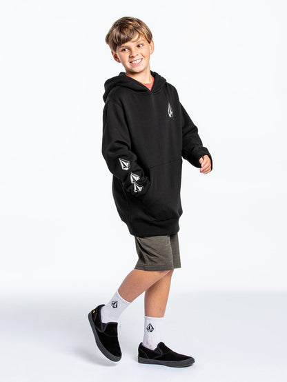 Iconic Stone Hoodie - BLACK - (BOYS)