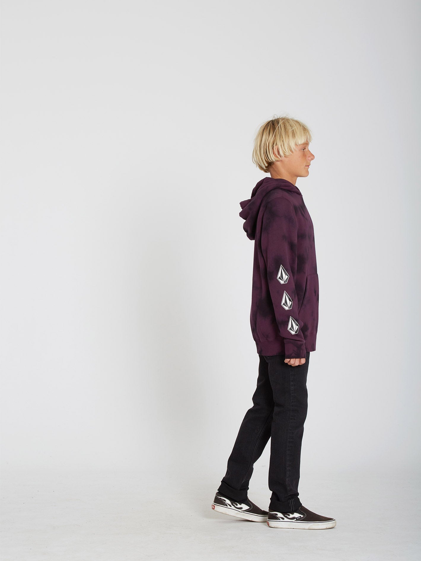 Iconic Stone Plus Hoodie - MULBERRY - (KIDS)