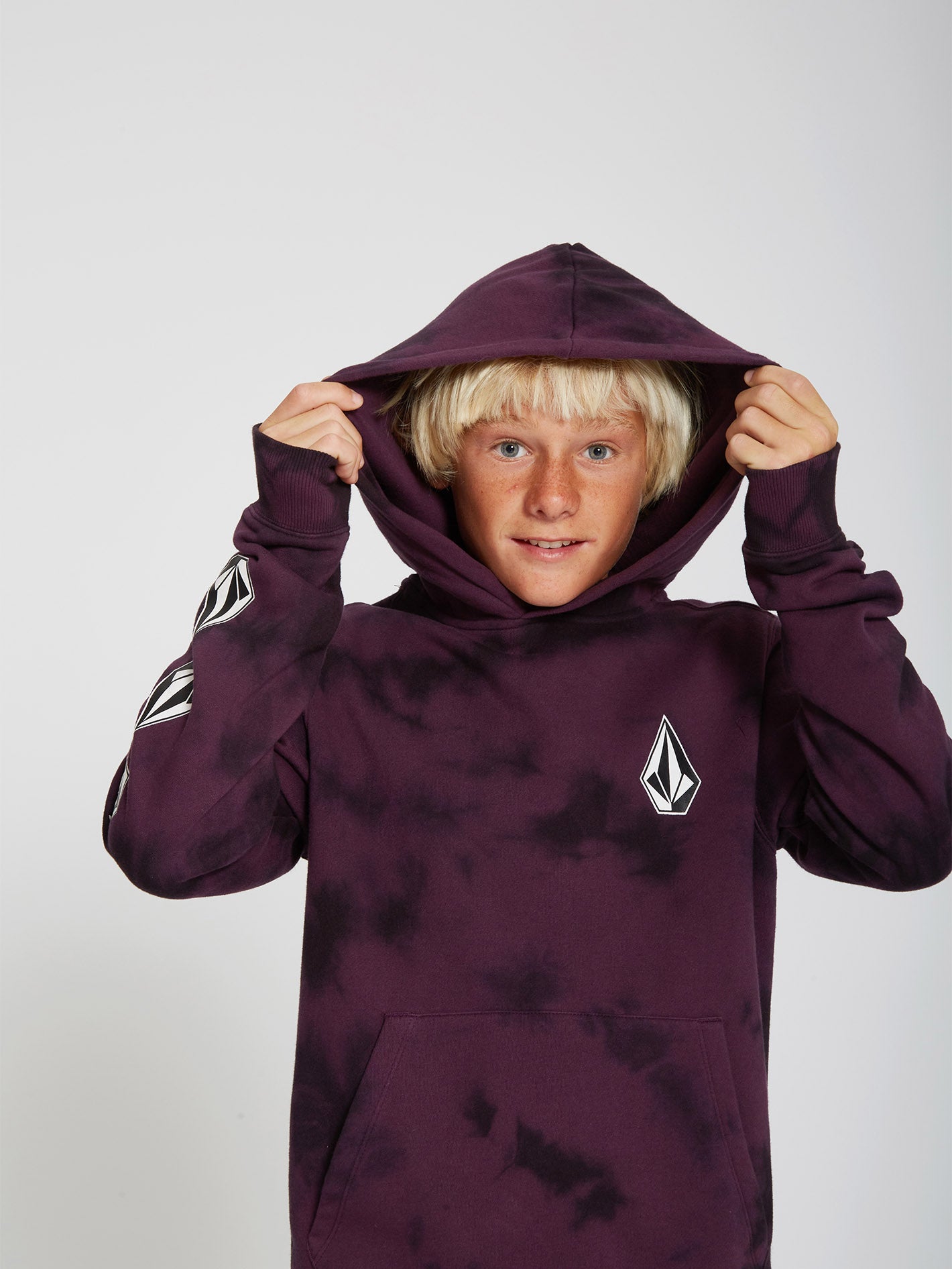 Iconic Stone Plus Hoodie - MULBERRY - (KIDS)