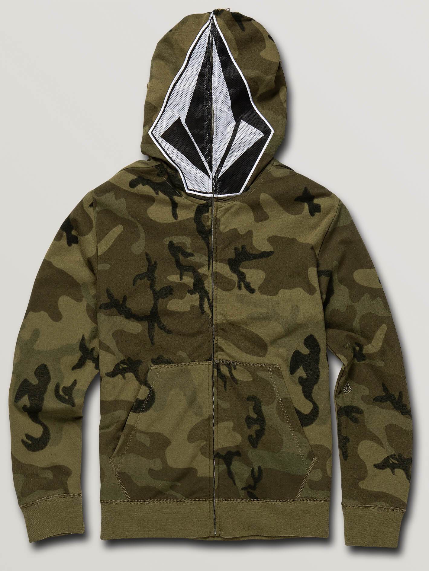 Cool Stone Zip Hoodie (Kids) - Camouflage