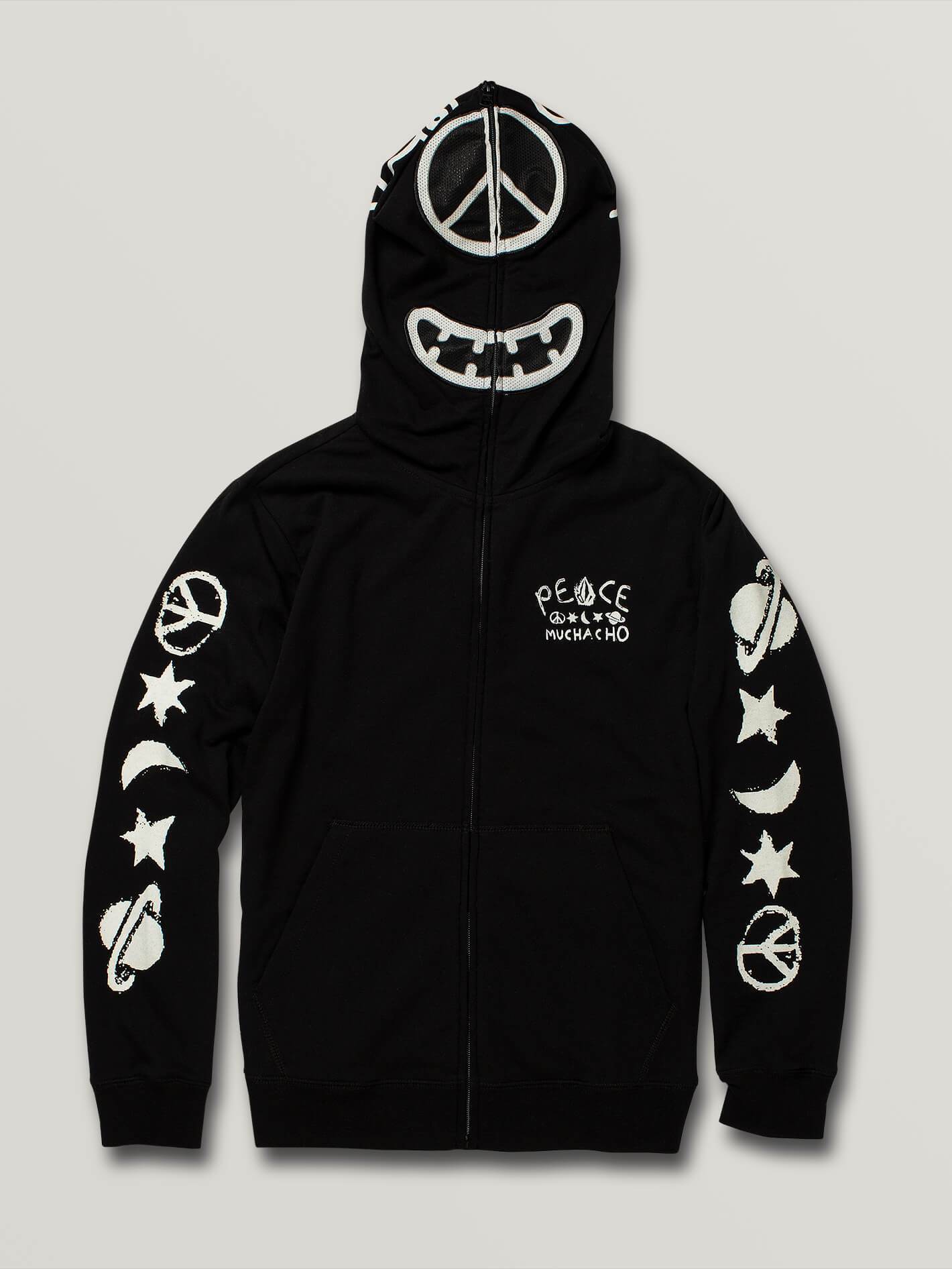 Space Alien Full Zip Hoodie - Black (Kids)