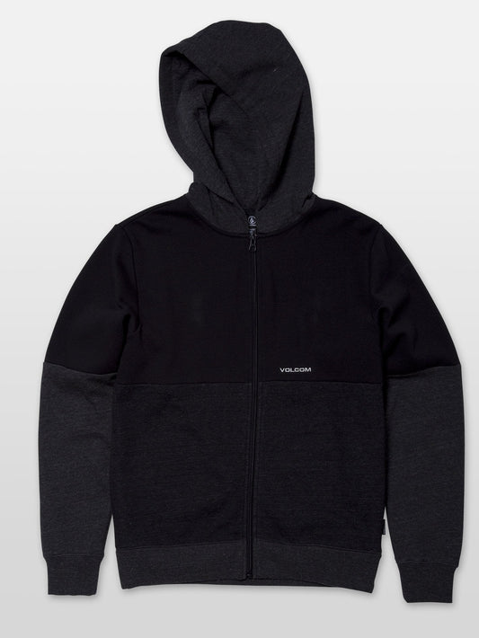 Single Stone Div Zip Hoodie - Black (Kids)