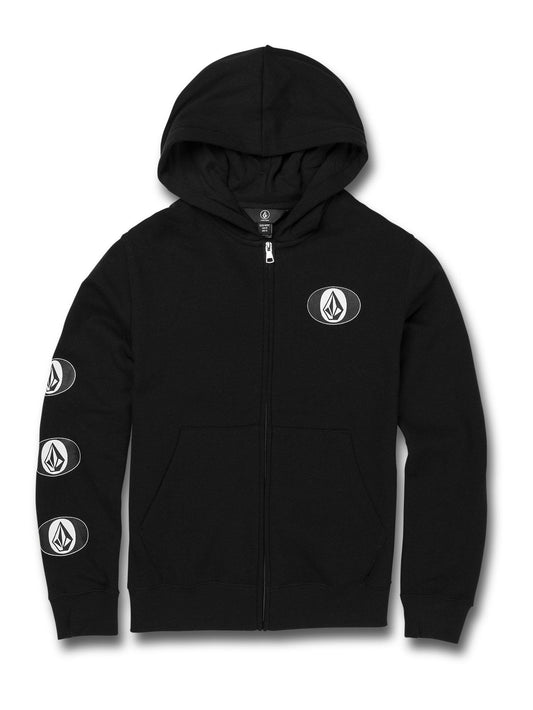Stone Stack Zip Hoodie - BLACK (Kids)