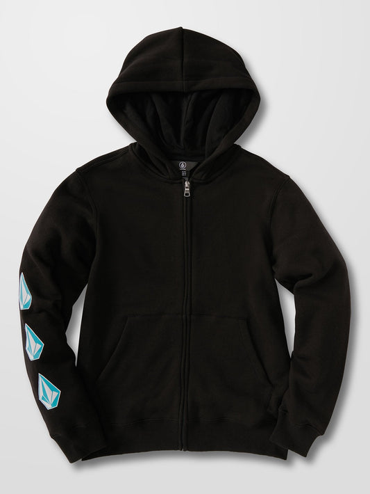 Iconic Stone Zip Hoodie - BLACK - (BOYS)