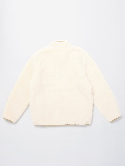 Muzzer Fuzzar Zip Sherpa Sweatshirt - DIRTY WHITE - (KIDS)