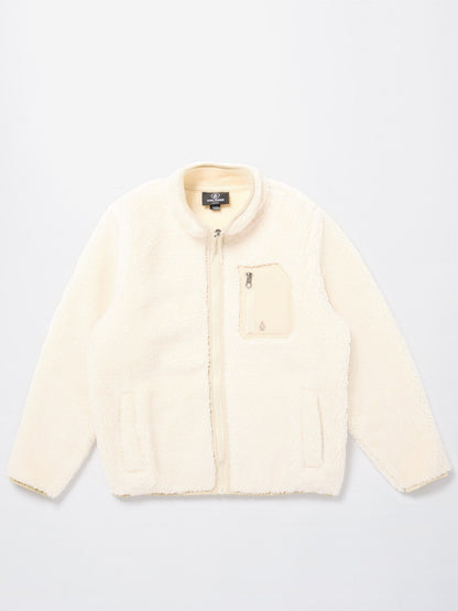 Muzzer Fuzzar Zip Sherpa Sweatshirt - DIRTY WHITE - (KIDS)