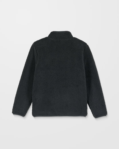 Storm Stone Zip Up Sherpa Sweatshirt - Asphalt Black - (KIDS)
