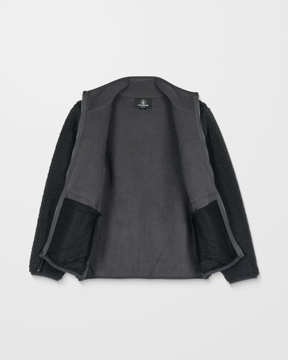Storm Stone Zip Up Sherpa Sweatshirt - Asphalt Black - (KIDS)