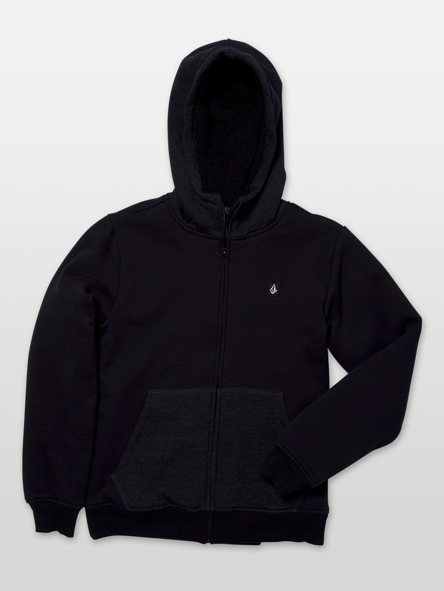 Single Stone Lined Hoodie - Black (Kids)