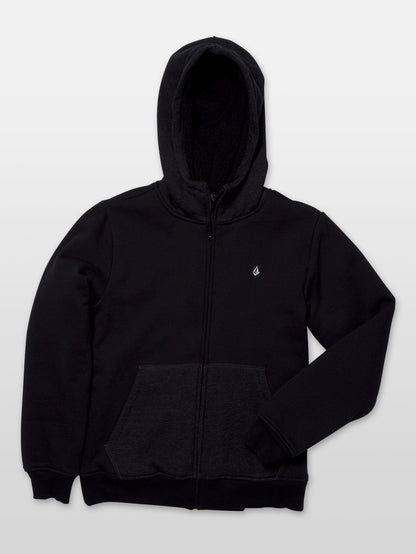 Single Stone Lined Hoodie - Black (Kids)