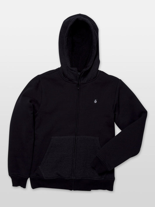 Single Stone Lined Hoodie - Black (Kids)