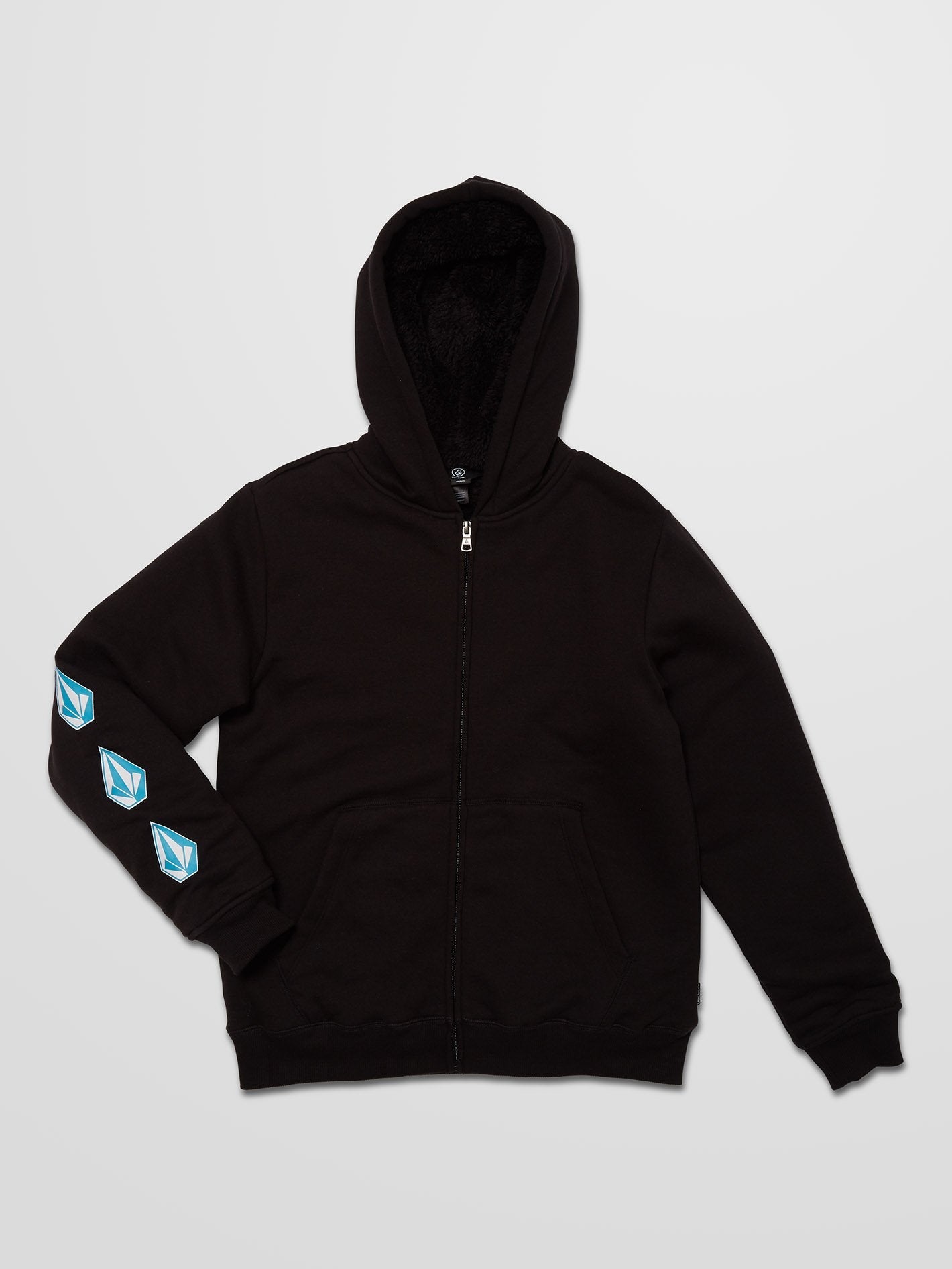 Iconic Stone Lined Zip Hoodie - BLACK - (BOYS)