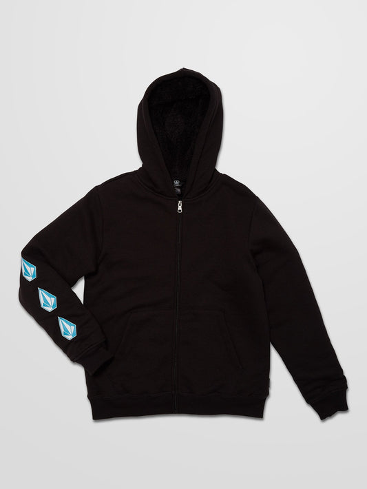 Iconic Stone Lined Zip Hoodie - BLACK - (BOYS)