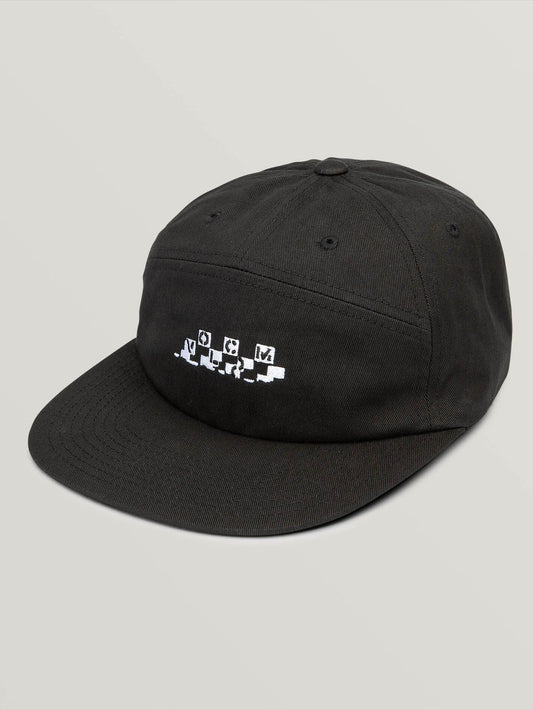 Broken Check Cap  - Black