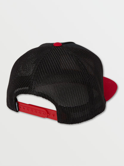 Pappy Trucker Cap - BLACK RED