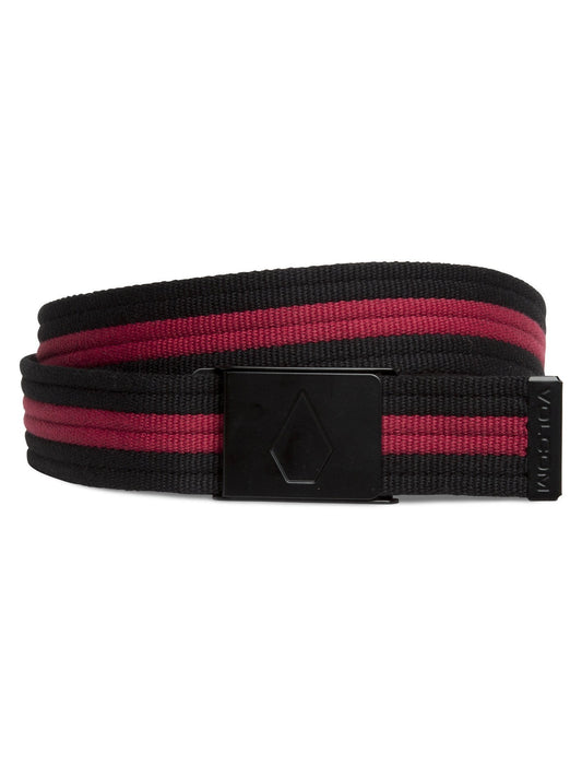 Strap Web Belt  - Burgundy