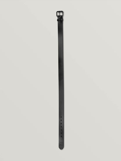 Straight Leather Belt - Black