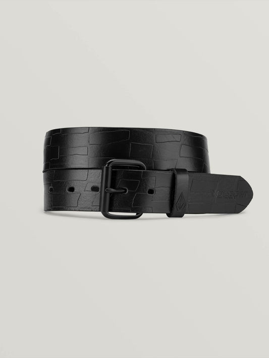 Stone Mb Leather Belt - Black