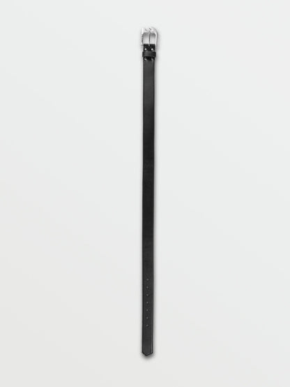 Skully Leather Belt - BLACK
