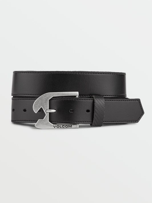 Skully Leather Belt - BLACK