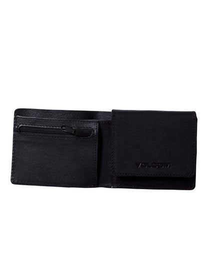 3Fold Leather Wallet - Black