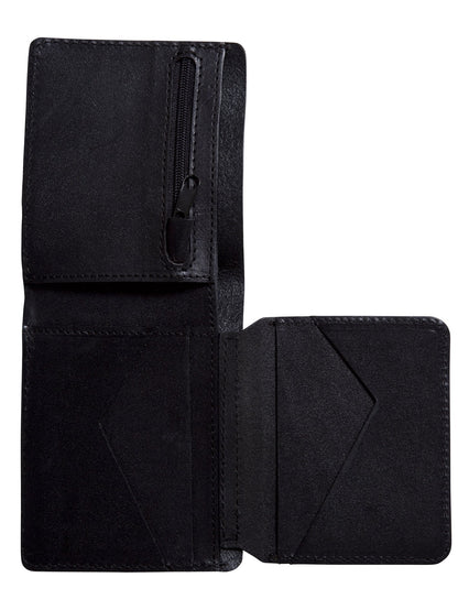 3Fold Leather Wallet - Black