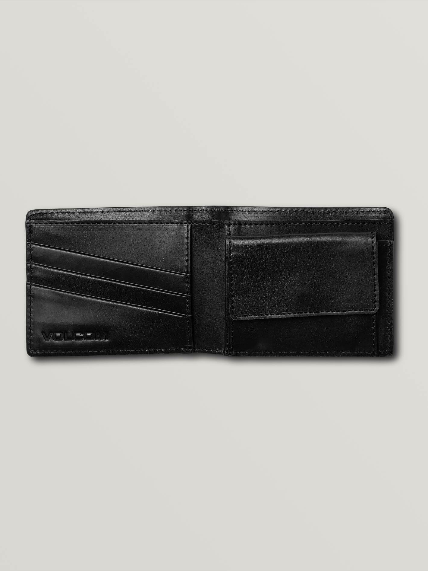 Straight Leather Wallet - Black