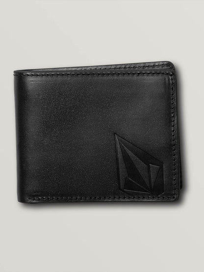 Straight Leather Wallet - Black