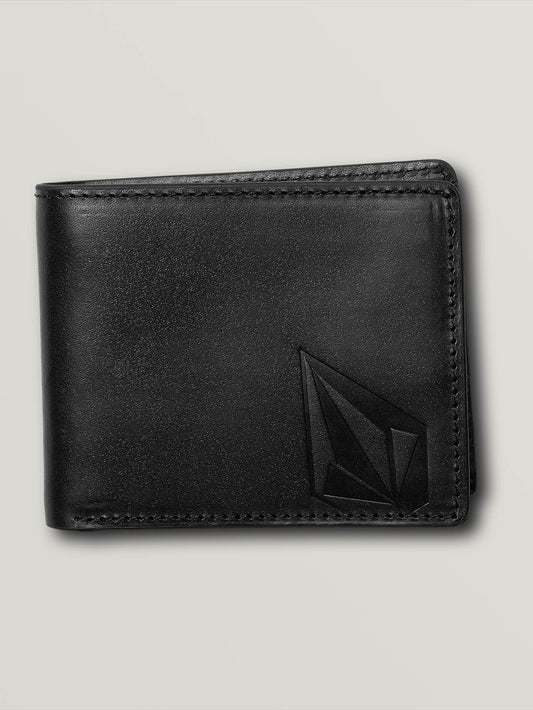 Straight Leather Wallet - Black