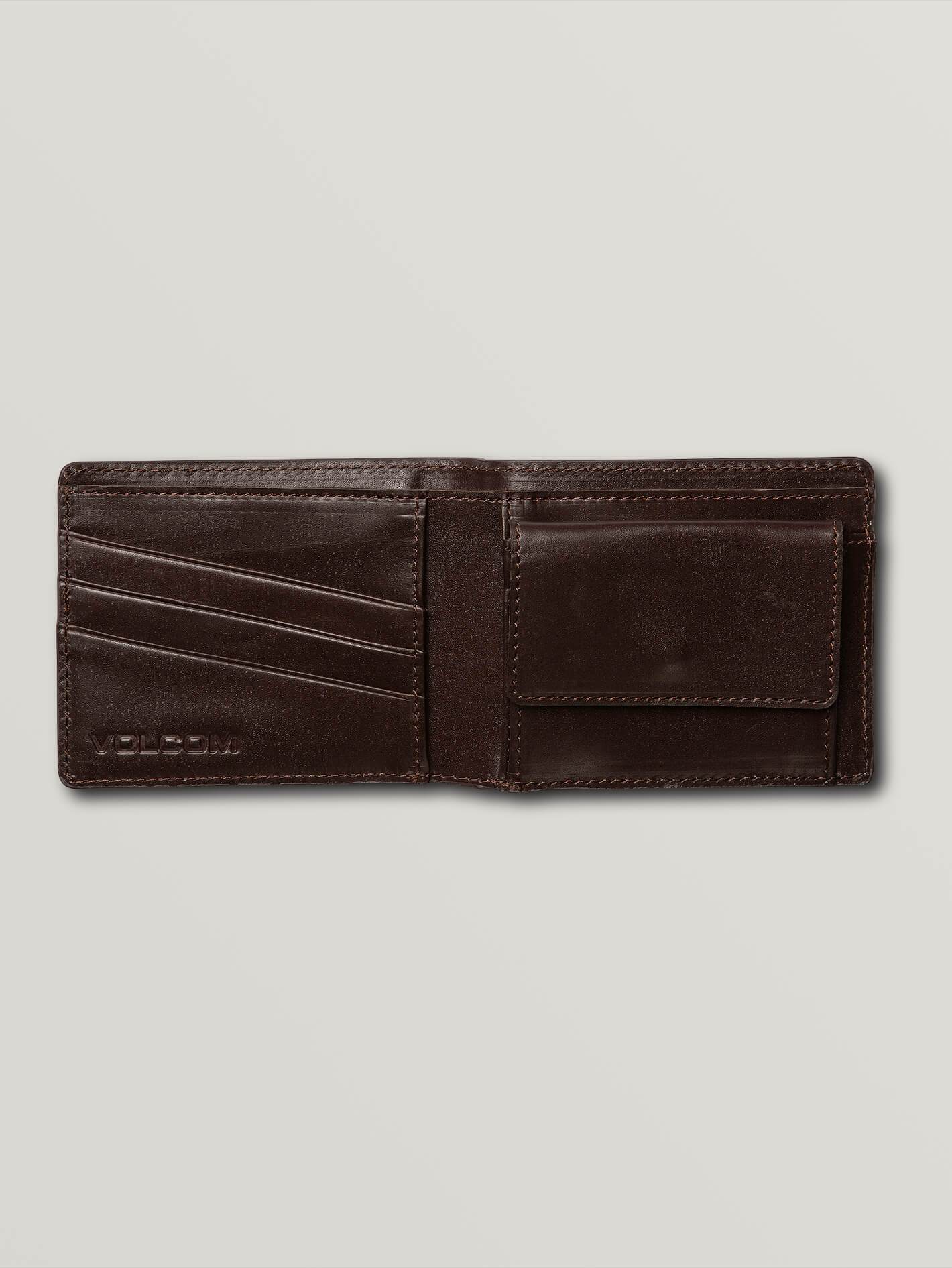 Straight Leather Wallet - Brown