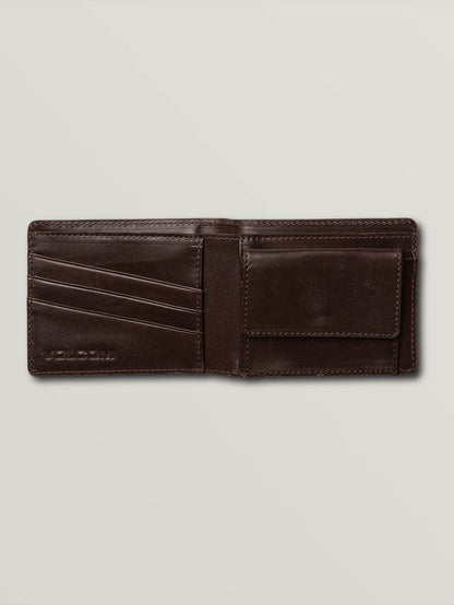 Straight Leather Wallet - Brown