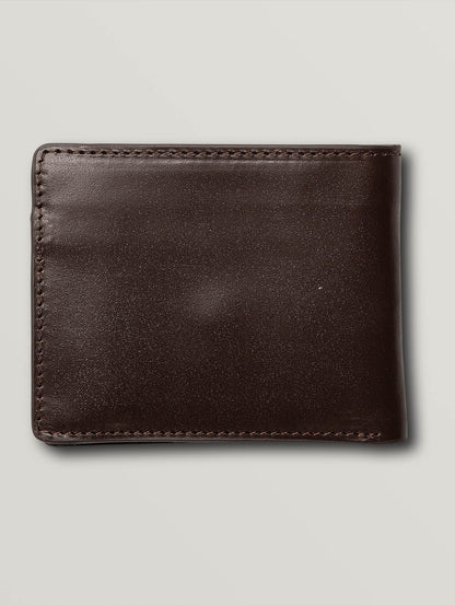 Straight Leather Wallet - Brown