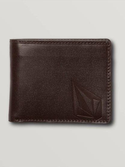 Straight Leather Wallet - Brown
