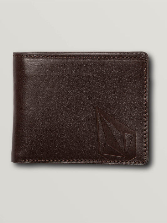 Straight Leather Wallet - Brown